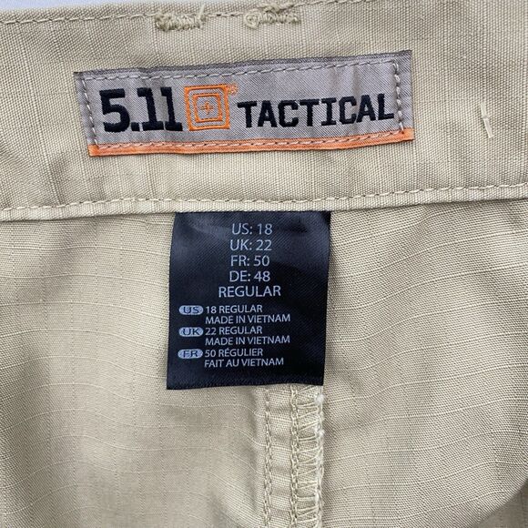 511 Tactical Cargo Pants Womens 18 Khaki Tan Straight Leg Pockets EMT Military - Picture 5 of 13